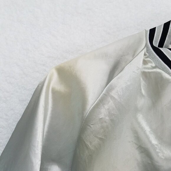 3M Jacket Small Satin Silver Gray Little Rock 4 Million Hours Vintage - Picture 10 of 10